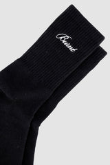 Headline Crew Sock - Black