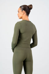 Olivia Fitted Long Sleeve - Olive