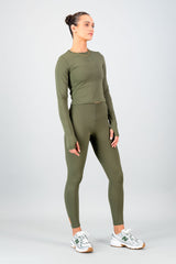Olivia Fitted Long Sleeve - Olive