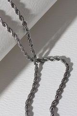 Rope Chain Necklace - Silver
